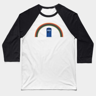 TARDIS and rainbow Baseball T-Shirt